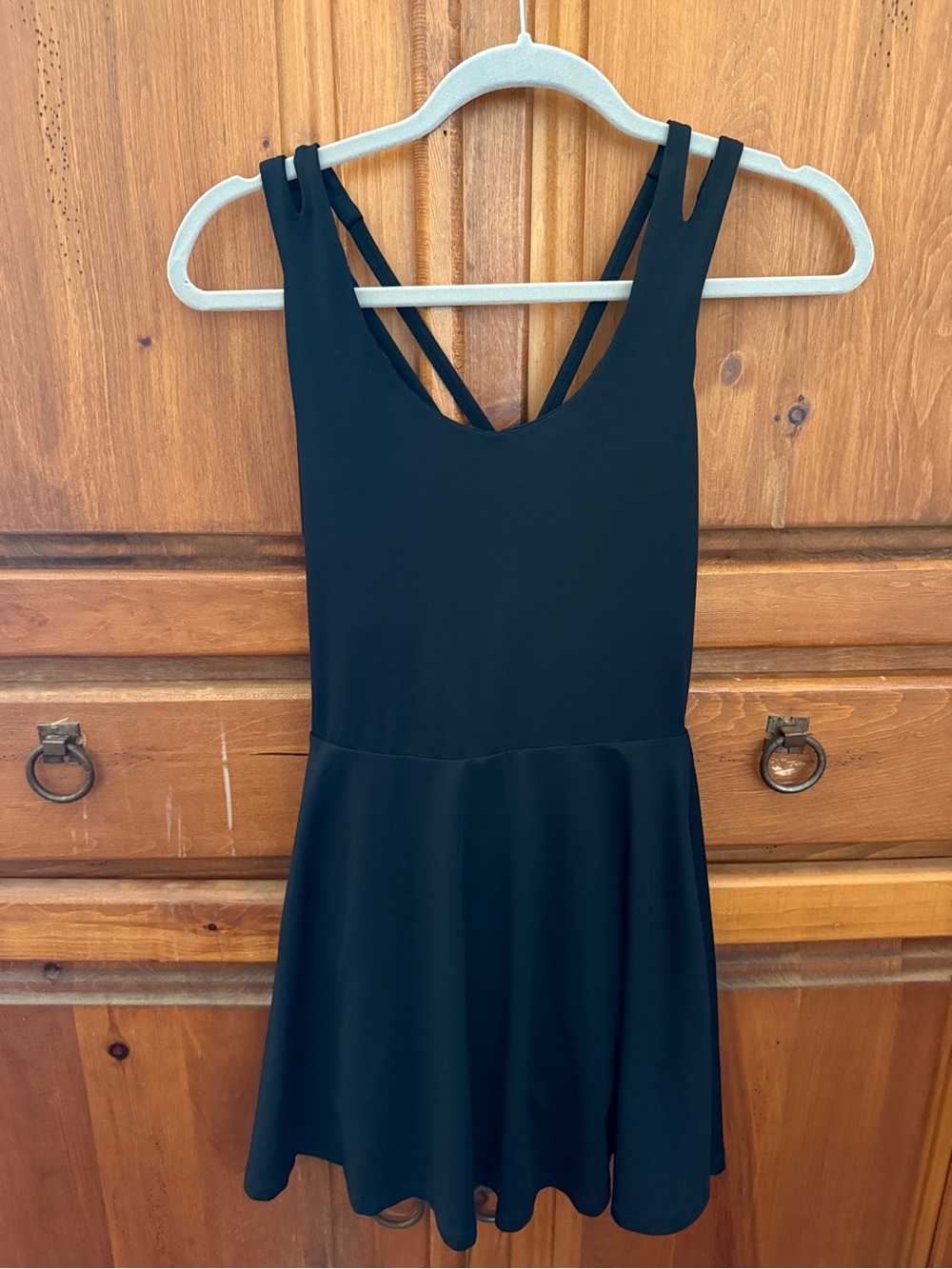 Black Strappy One-Piece Dress